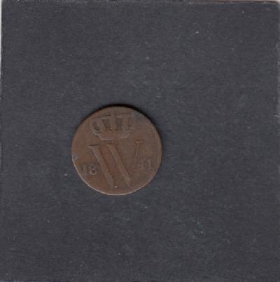Beschrijving: 1/2 Cent WILLEM II
